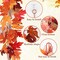3 Pack Fall Decor for the Home Fall Leaf Garland Thanksgiving Decorations Indoor Outdoor 5.8 feet/piece Artificial Maple Leaf Garland for Autumn Harvest Halloween Party Thanksgiving Door Decor (Red)
